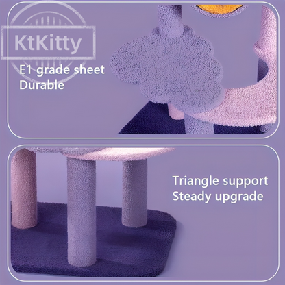 Comfortable and Spacious Platforms for Large Cats -Moonlight Cat Tree -KtKitty