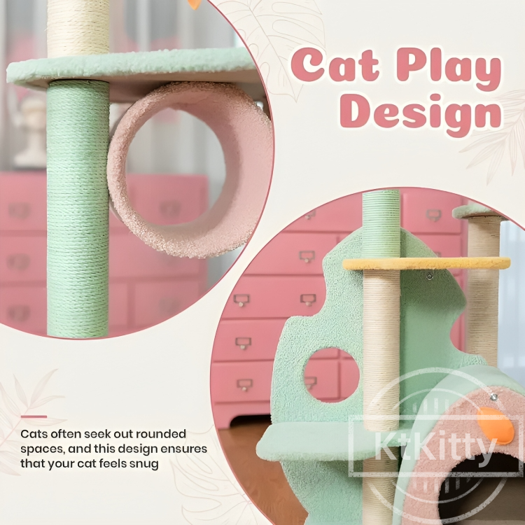 Thoughtful Climbing Path for Easy Access-Wonderland Cat Tree -KtKitty