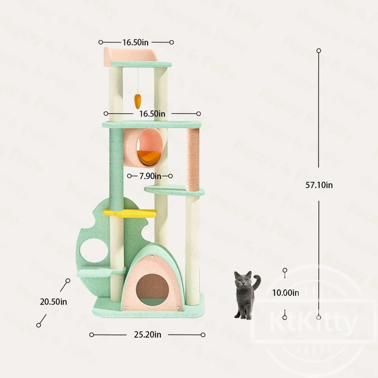 Interactive Toys and Play Cutouts-Wonderland Cat Tree -KtKitty