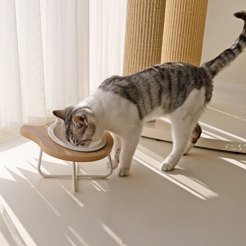 Stable metal stand prevents tipping, premium ceramic bowl is perfect for wet or dry food.