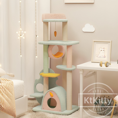 Wonderland Cat Tree for Large Cats with Multi-Level Platforms -KtKitty