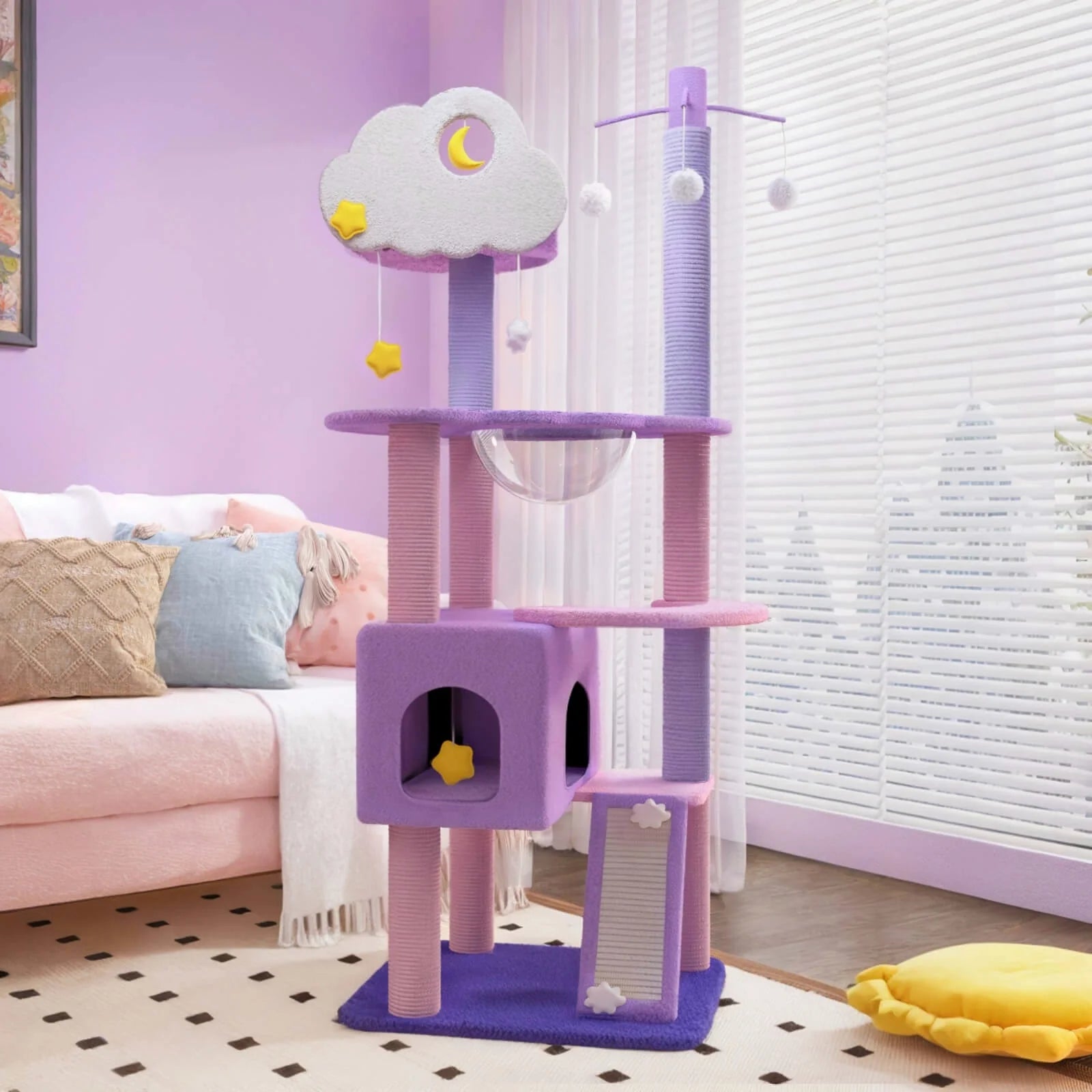 Multi-Function Cat Tree with Fun Playgrounds ¨C Moonlight Cat Tree -KtKitty