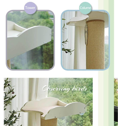 Window Cat Tree Scratching Post, Multi-Scene Application