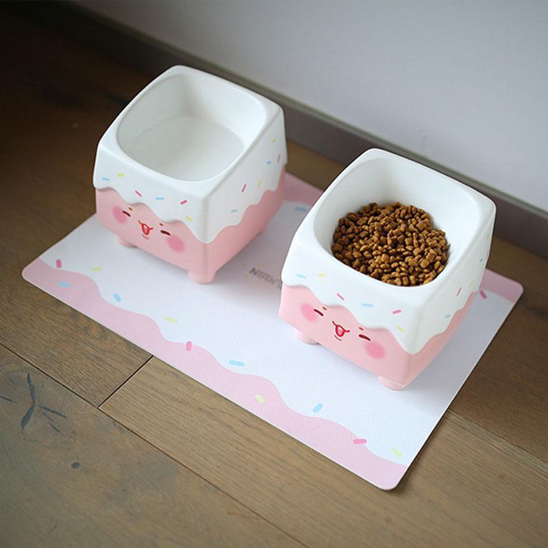 Wide and Deep Design for Comfortable Cat Dining -KtKitty