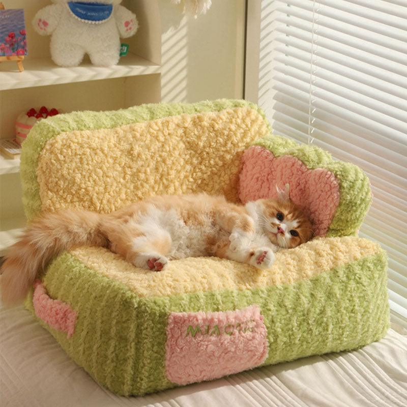 Plush cat sofa bed in modern home decor - KtKitty