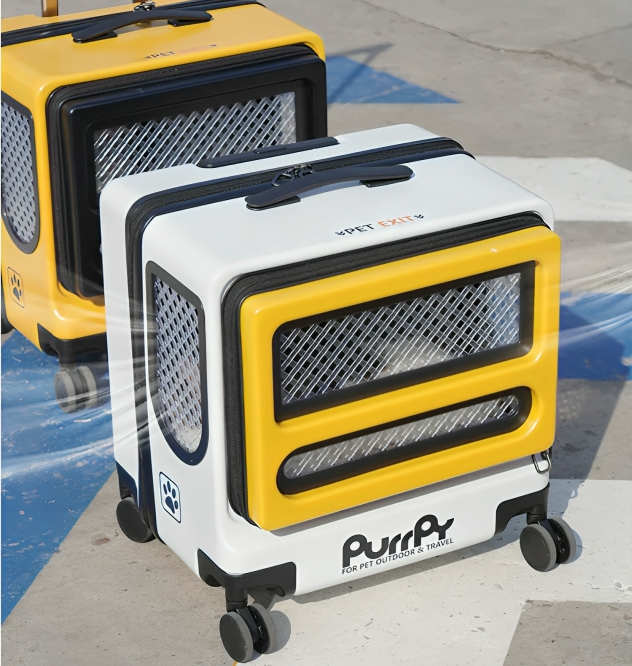 Scratch-Resistant PC Matte Shell of Cat Trolley Case – Long-Lasting Protection