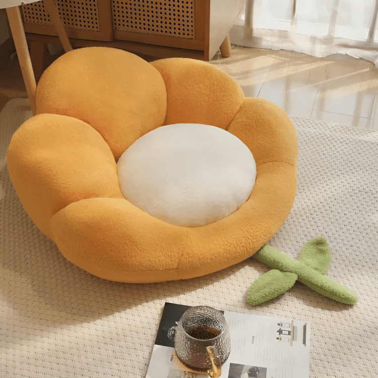 Orange flower cat bed with unique stylish design - KtKitty