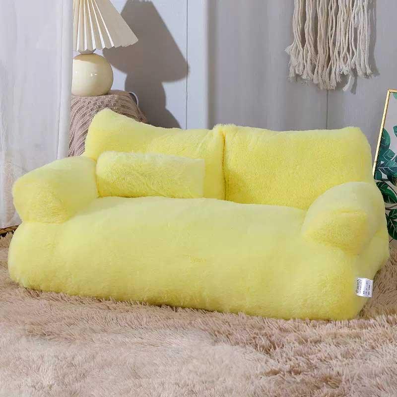 Plush Cat Bed with Secure Non-Slip Base -KtKitty