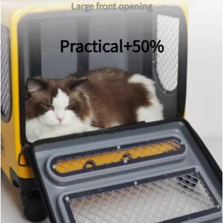 Anti-Slip Bottom Base Design on Cat Trolley Case – Safe and Steady
