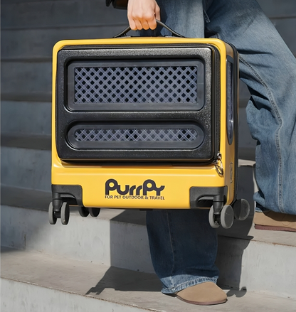 Fully Expanded 180° Cat Luggage for Easy Loading and Unloading
