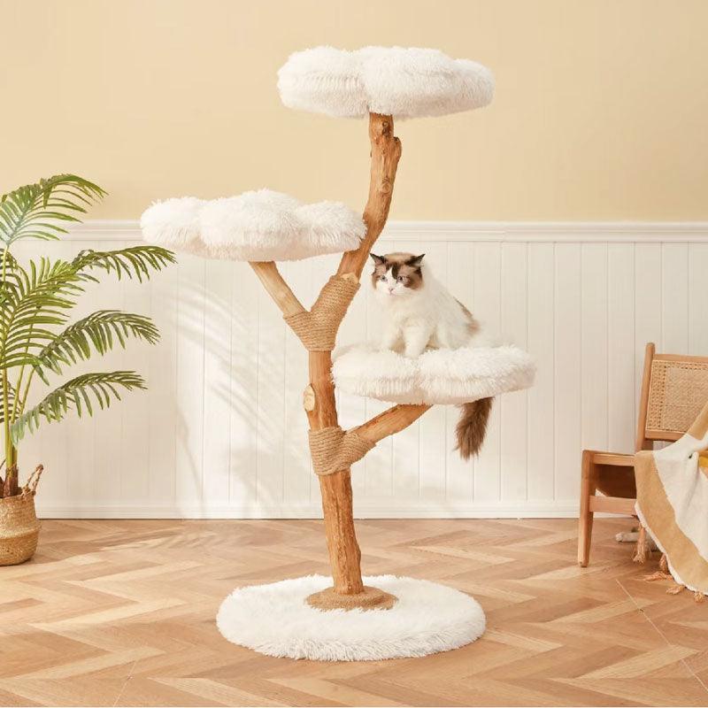 Clouds Deluxe Cat Tree ¨C Modern Wood Climbing Frame for Cats -KtKitty