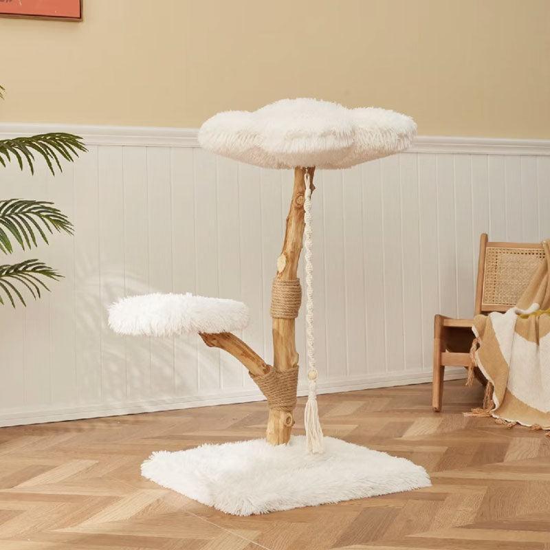 Premium Solid Wood Cat Tree ¨C Elegant Design with Scratching Posts -KtKitty