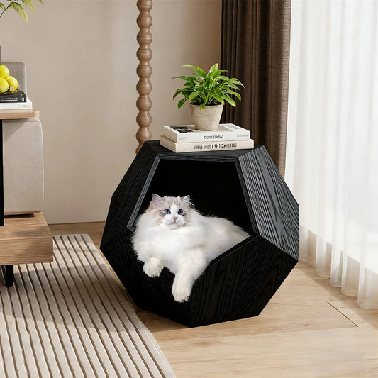 Multipurpose Wooden Cat House – Modern Furniture for You and Your Cat