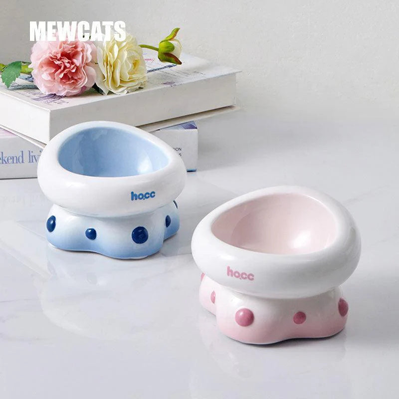 Premium Strawberry Pop Elevated Water Bowl for Cats -KtKitty