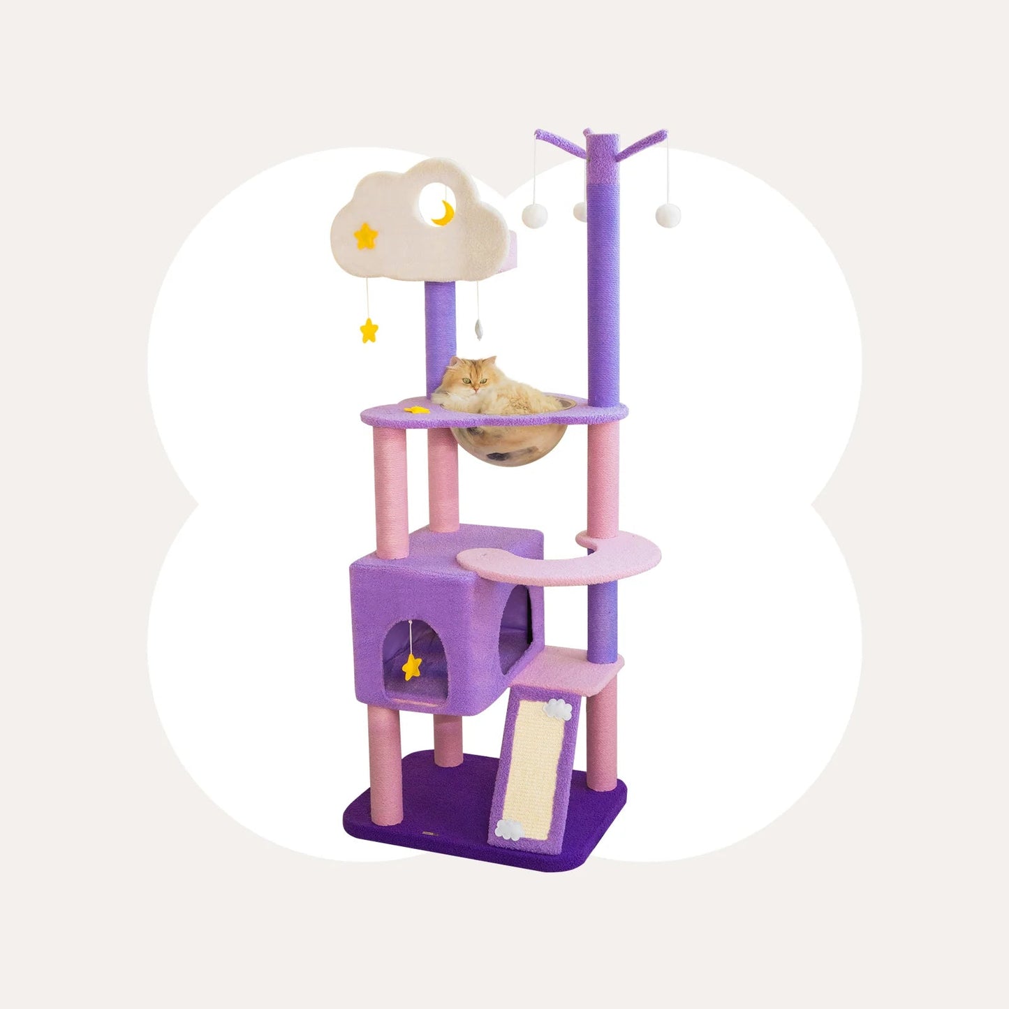 Moonlight Cat Tree for Play, Relaxation, and Scratching ¨C Moonlight Design -KtKitty