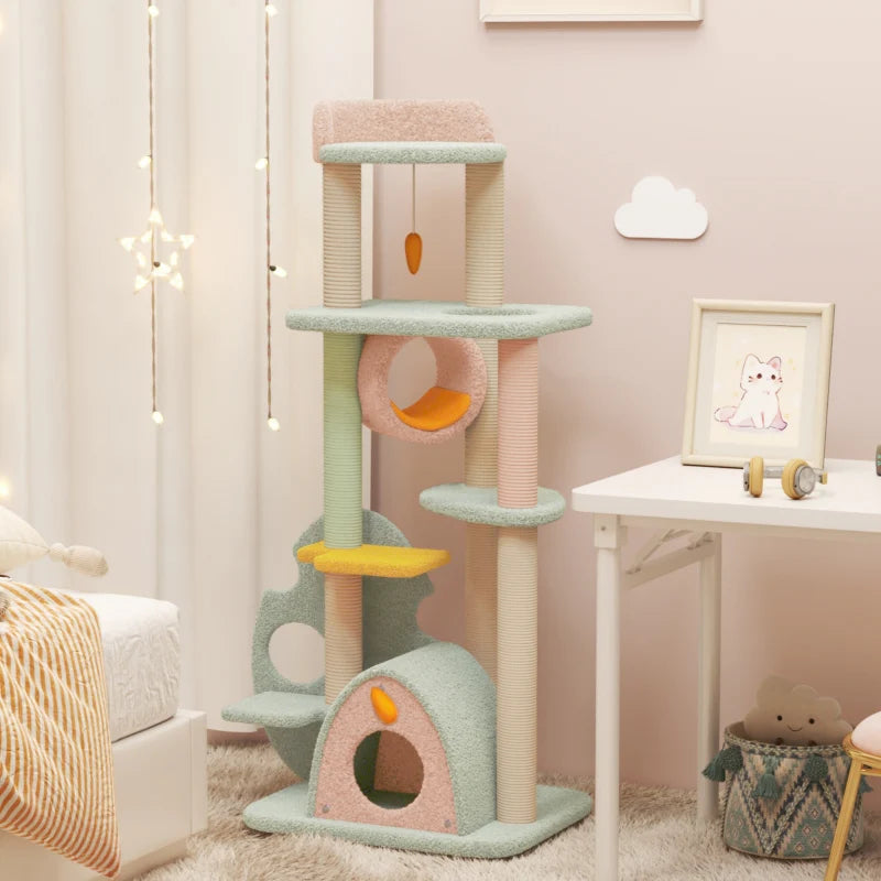 Wonderland Cat Tree for Large Cats with Multi-Level Platforms -KtKitty