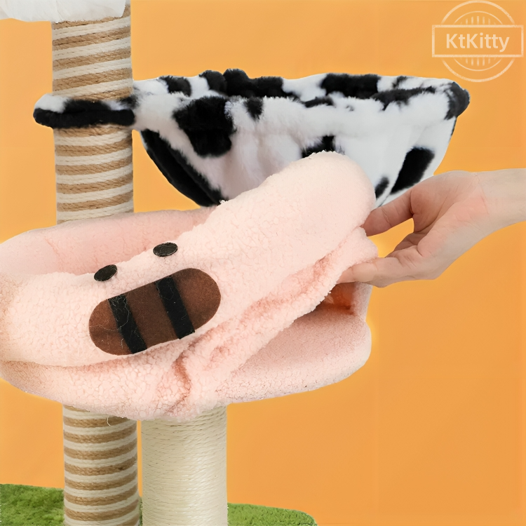 Comfortable and Playful Farmyard Cat Tree for Large Cats -KtKitty