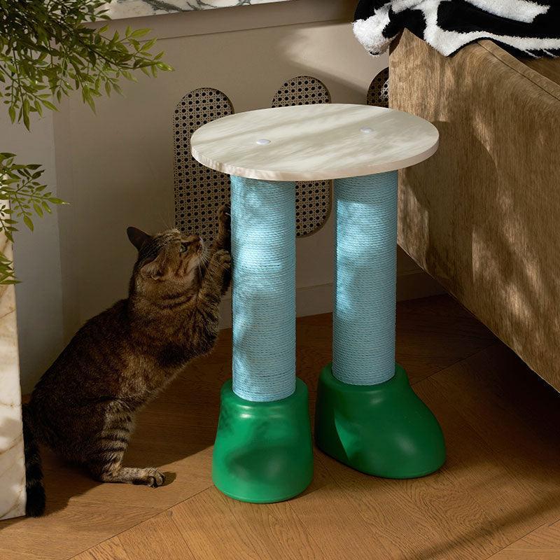 Cat Scratching Climbing Tree with Cozy Rest Platform featuring scratching posts and stable design for climbing and lounging.