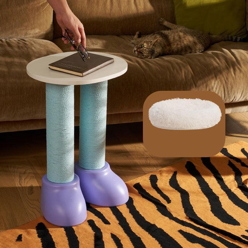 Cat Scratching Climbing Tree with Cozy Rest Platform featuring scratching posts and a cozy platform for cats.