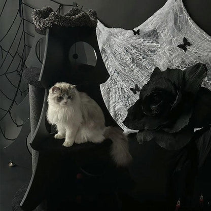 Halloween Gothic Multi-Style Cat Climbing Tree
