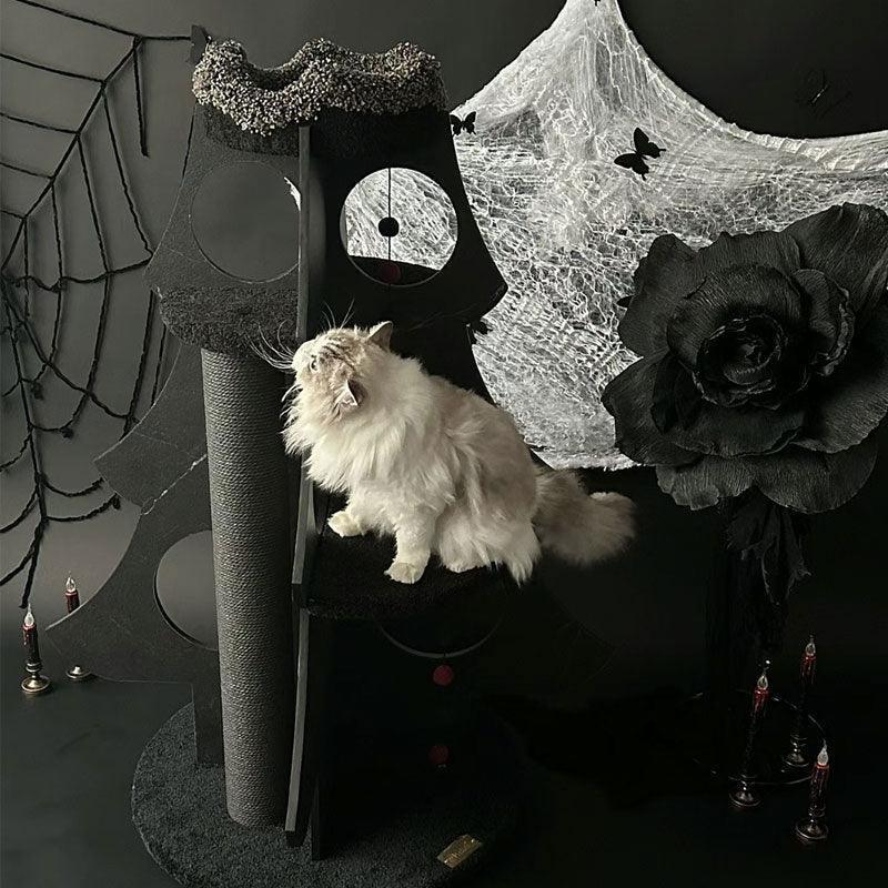 Halloween Gothic Multi-Style Cat Climbing Tree