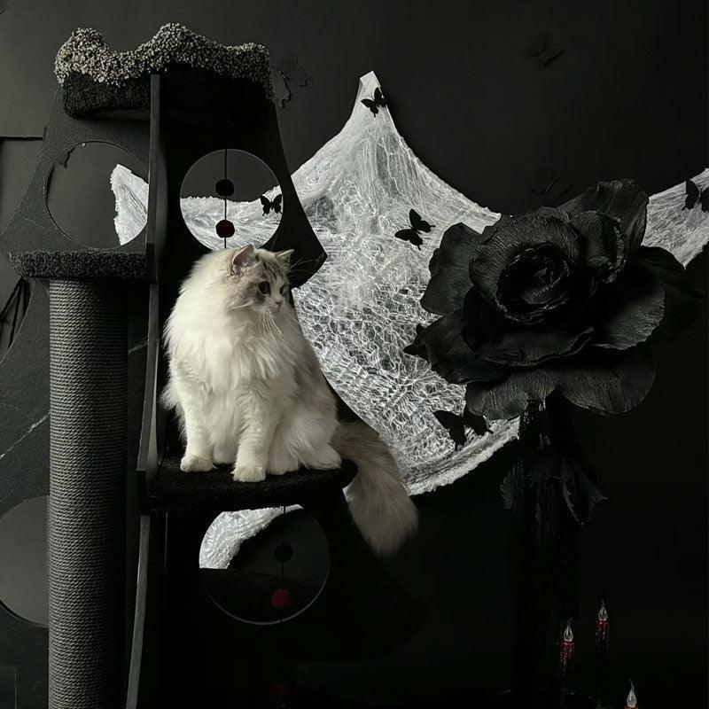 Halloween Gothic Multi-Style Cat Climbing Tree
