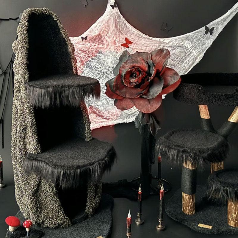 Halloween Gothic Multi-Style Cat Climbing Tree
