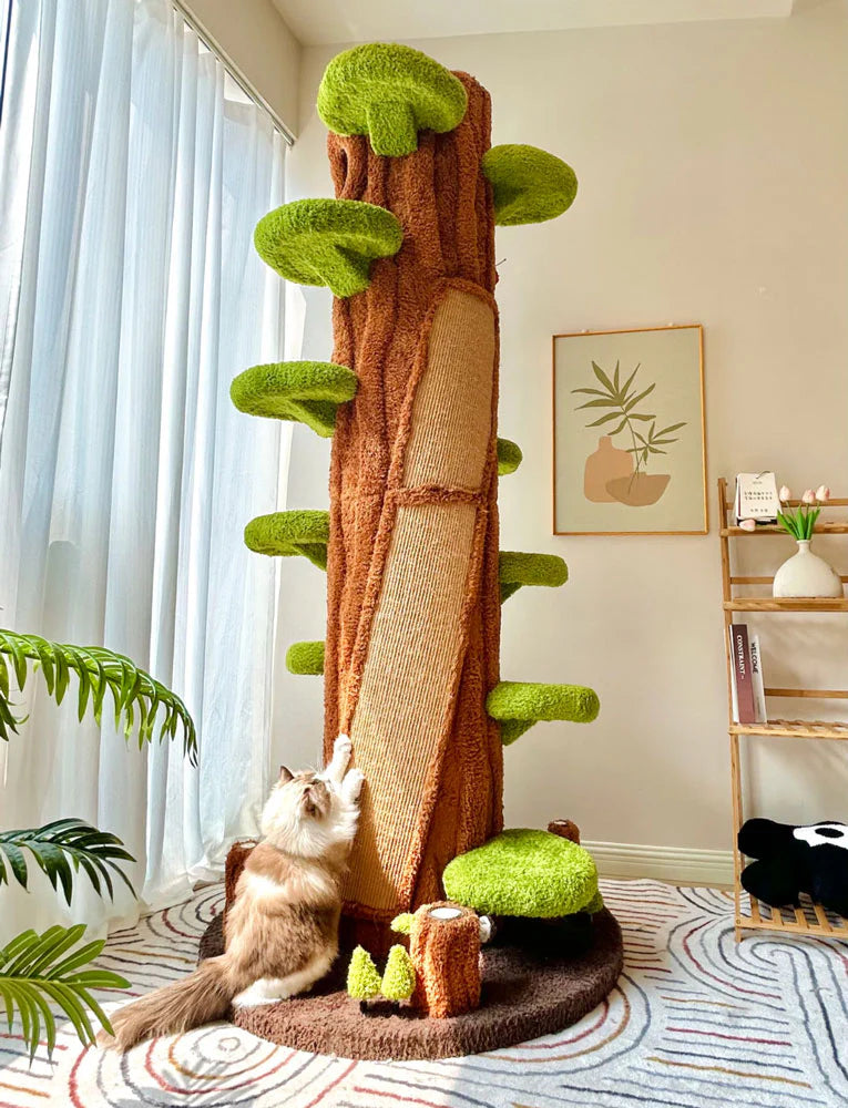 90-inch tall Magic Forest cat tree with multiple levels.