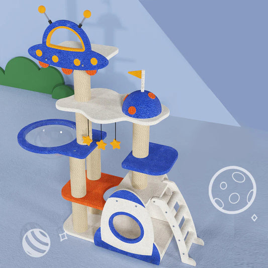 Meow Planet Cat Tree with Aerospace Theme