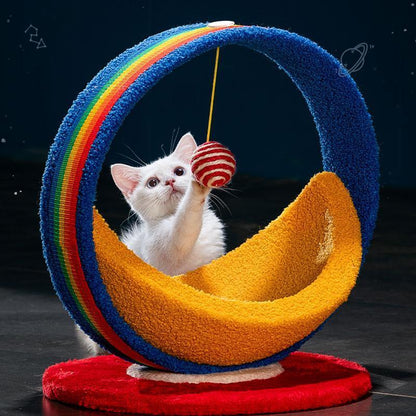 Planet-Themed Scratching Post ¨C Perfect for Cats to Lounge and Play -KtKitty