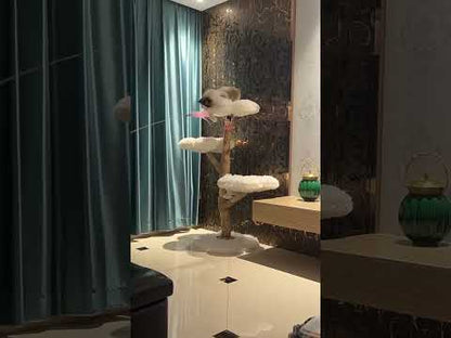 Clouds Deluxe Solid Wood Cat Tree