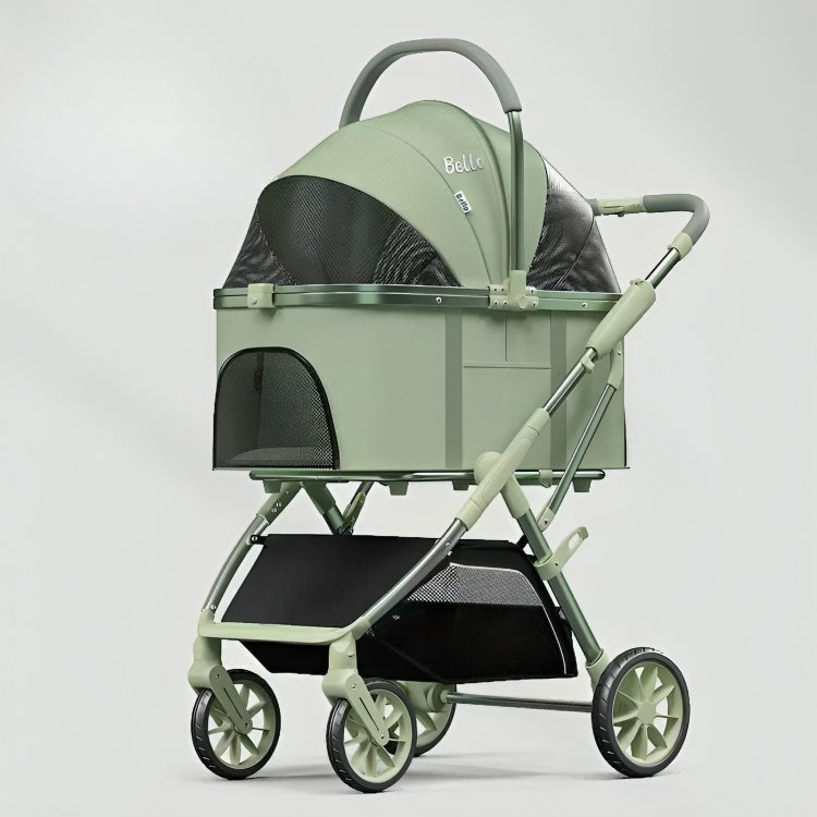 Shock-absorbing wheels for smooth and stable cat stroller rides - KtKitty