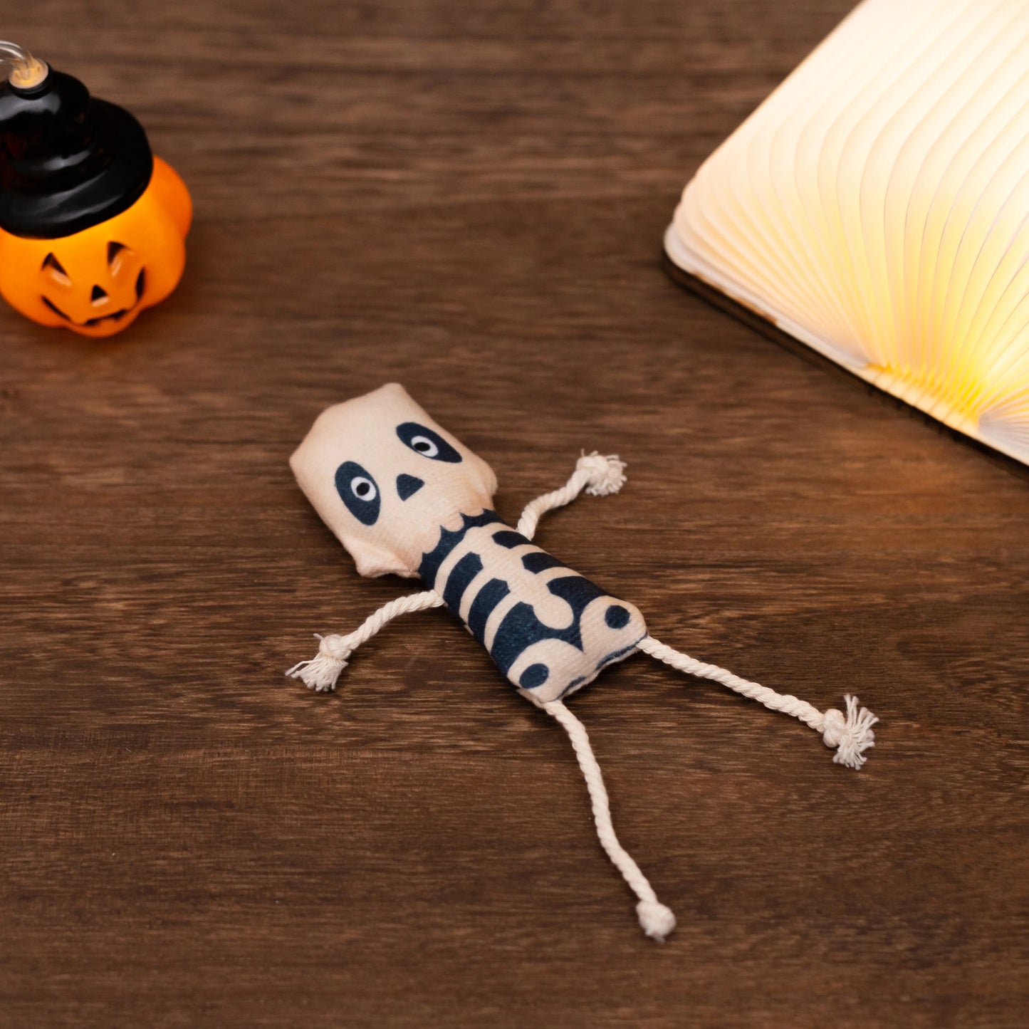 A collection of spooky catnip toys for Halloween playtime.