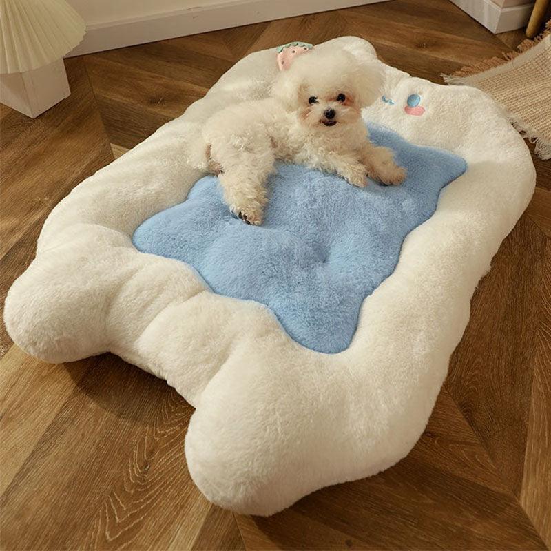 Strawberry Bear Cat Mat Bed — Soft & Cozy Sleeping Pad for Cats