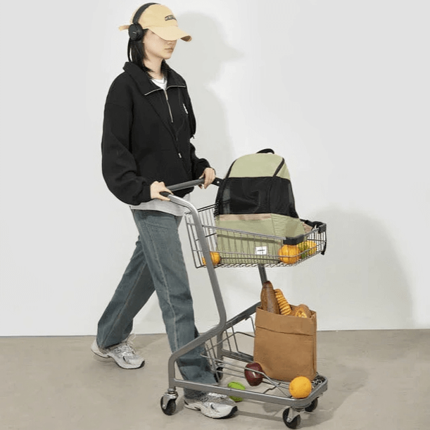 Two side pockets for carrying personal belongings and pet essentials-KtKitty