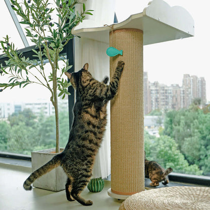 Window Cat Tree Scratching Post, Strong Suction Cup